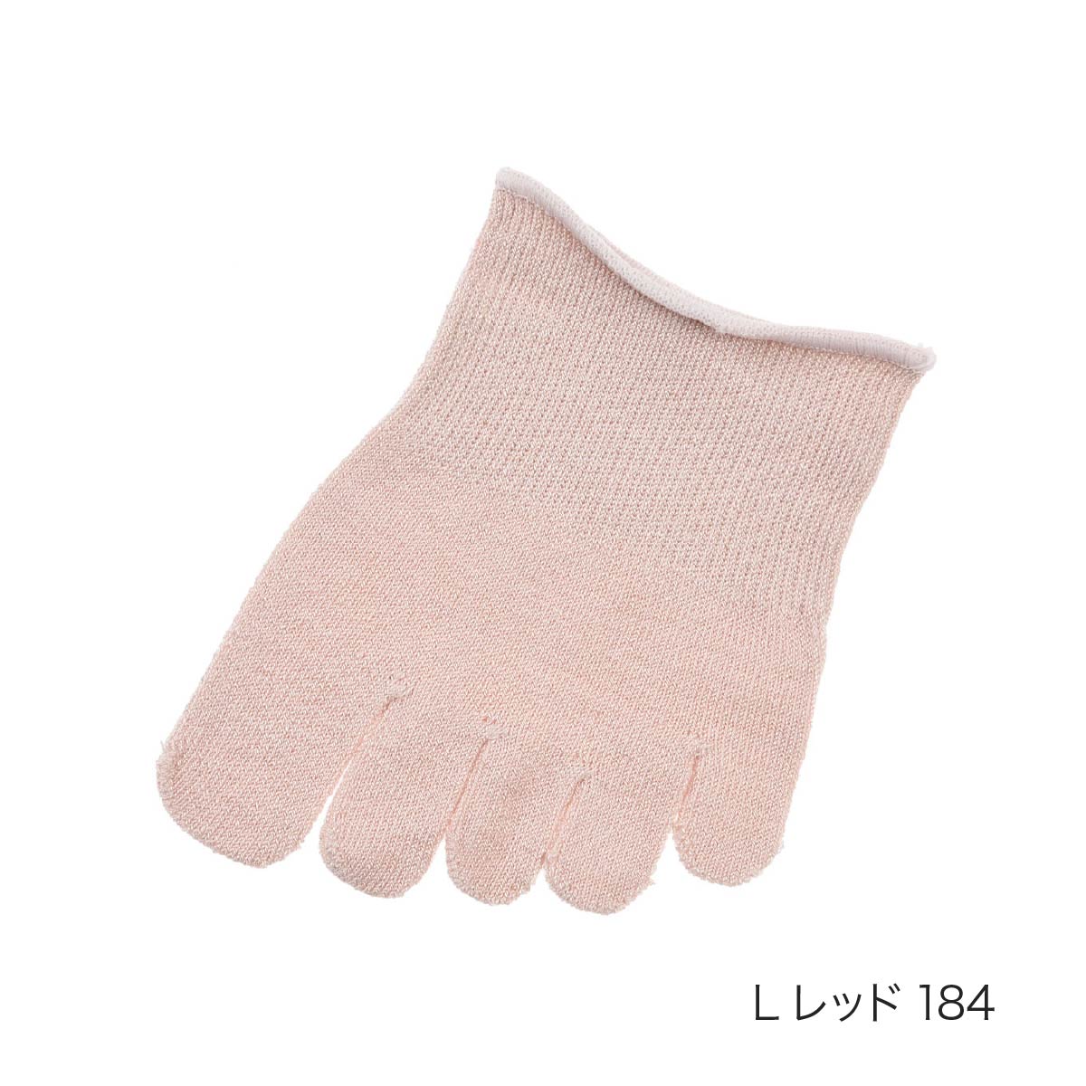 フクスケ fukuske 【fukuske(フクスケ) 】 靴下 無地 つま先ソックス 5本指 シルク素材 重ね履き(3363-491)Lレッド184 M （Lレッド184） Lレッド184