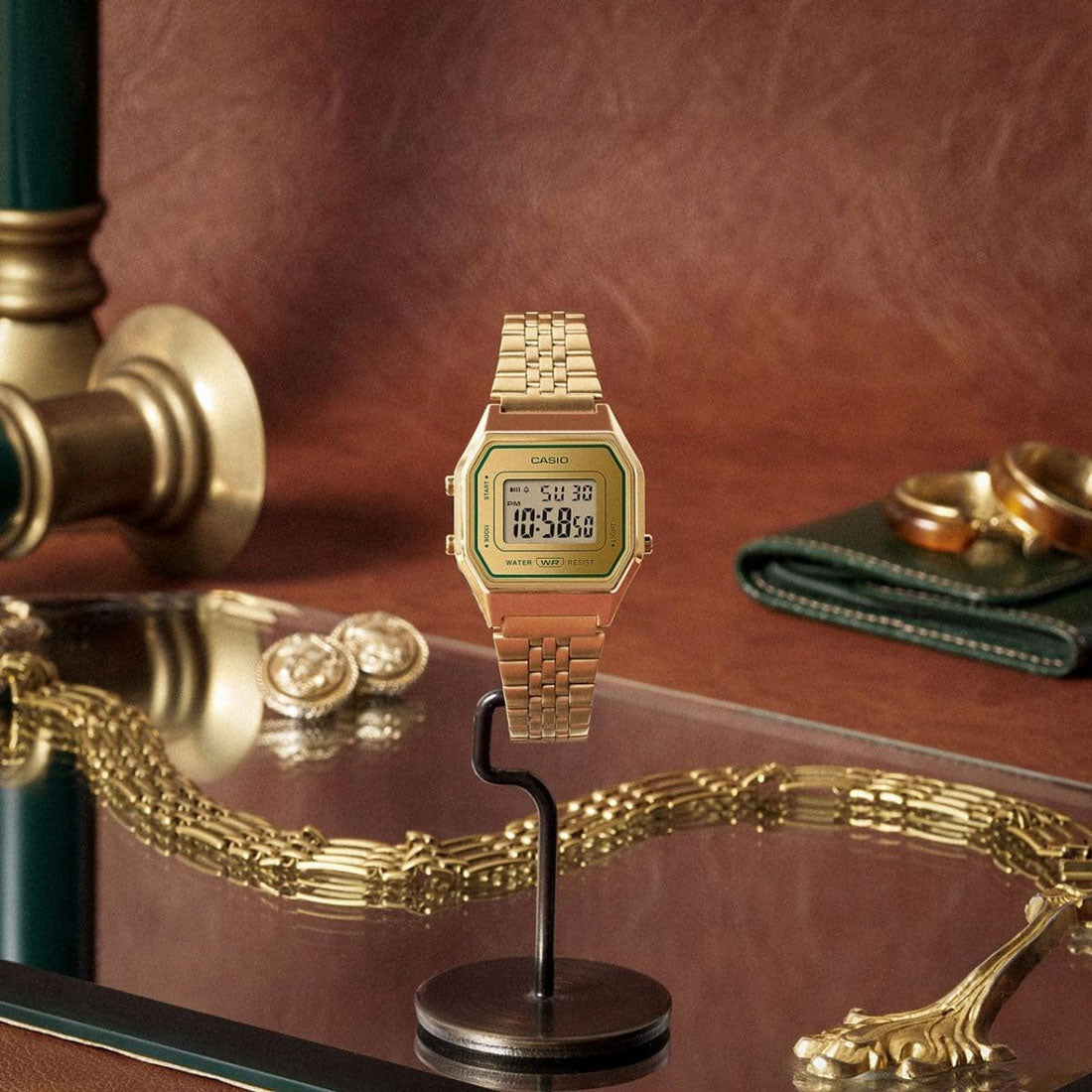 ジーショック G-SHOCK CASIO LA680WEGV-9AJF（カシオ LA680WEGV-9AJF） （ゴールド×グリーン） ゴールド×グリーン
