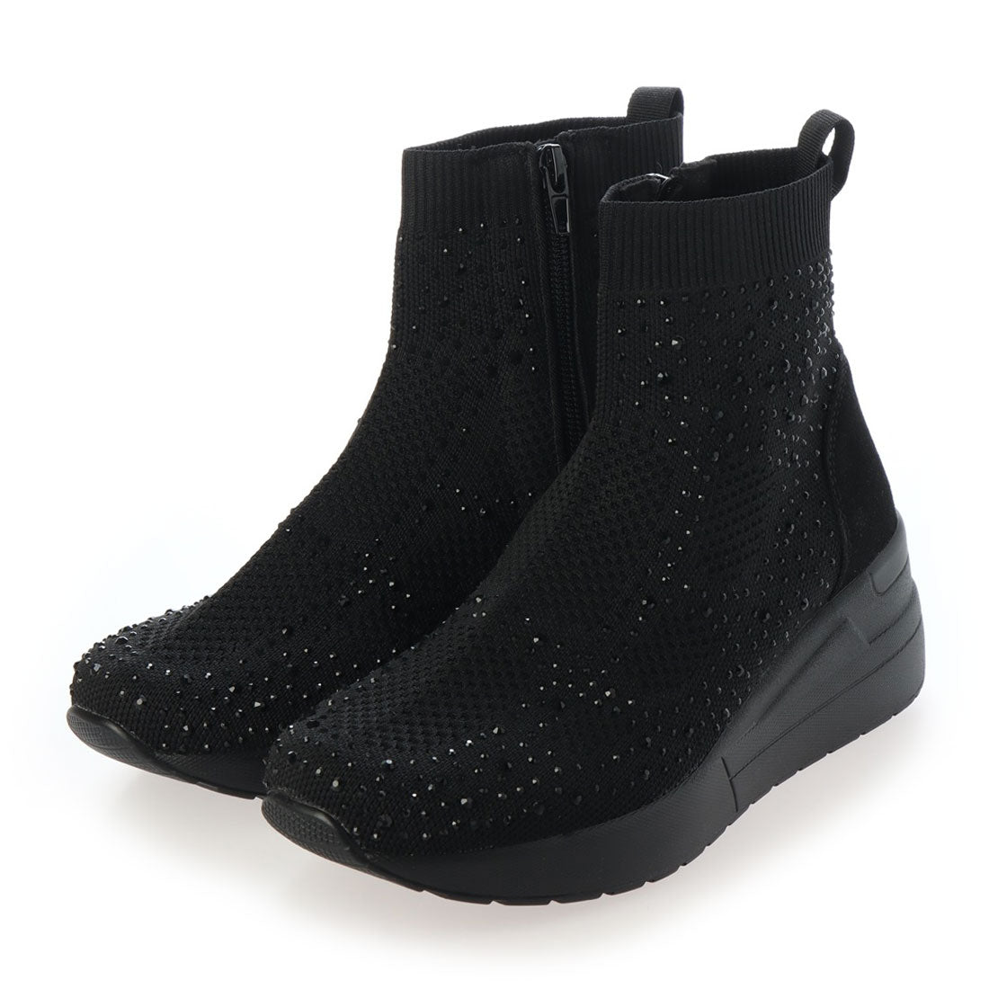 Gomu Gomu 56 Sparkly Knit High-Cut Sneakers