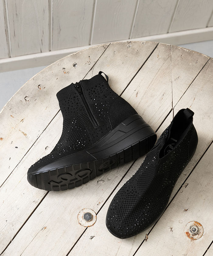 Gomu Gomu 56 Sparkly Knit High-Cut Sneakers