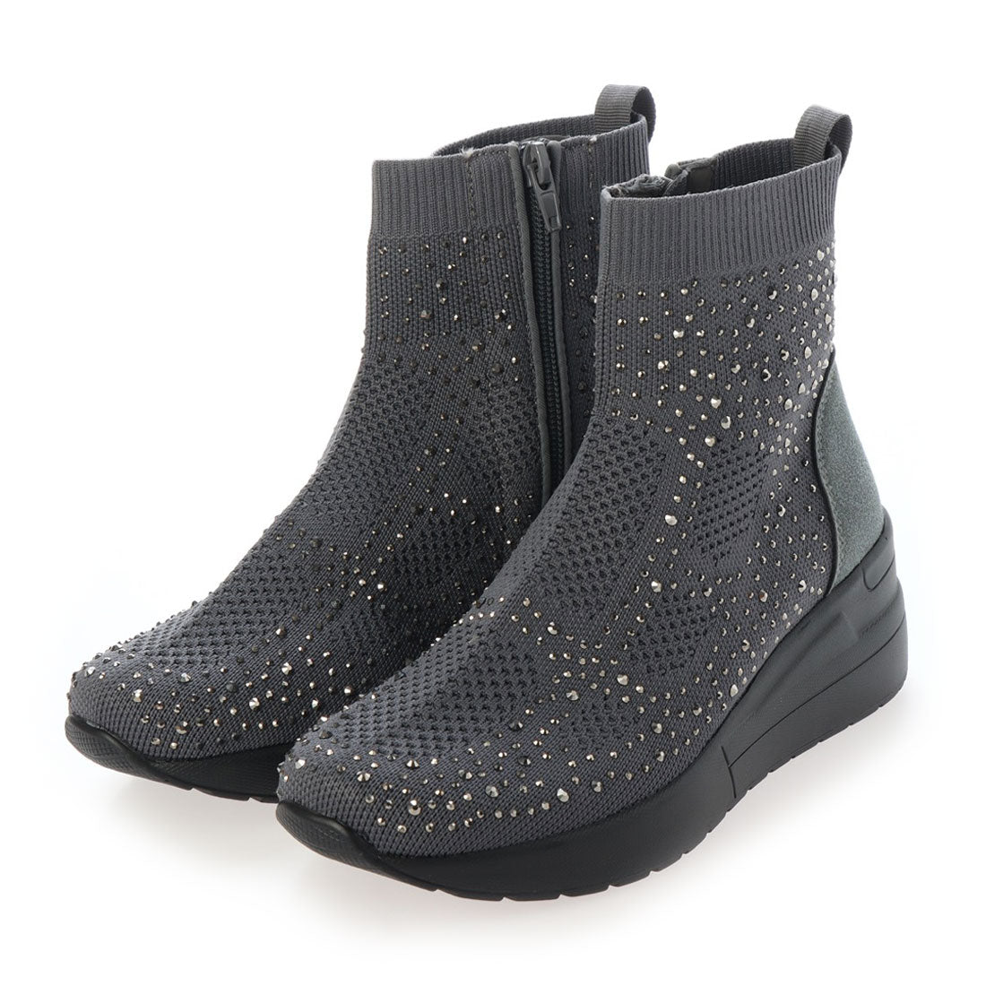 Gomu Gomu 56 Sparkly Knit High-Cut Sneakers