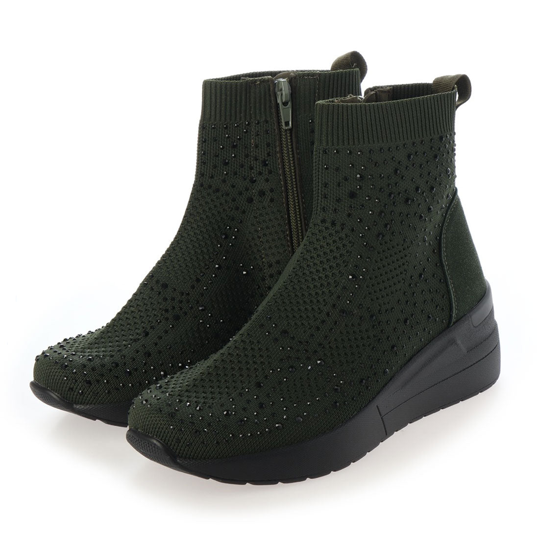 Gomu Gomu 56 Sparkly Knit High-Cut Sneakers