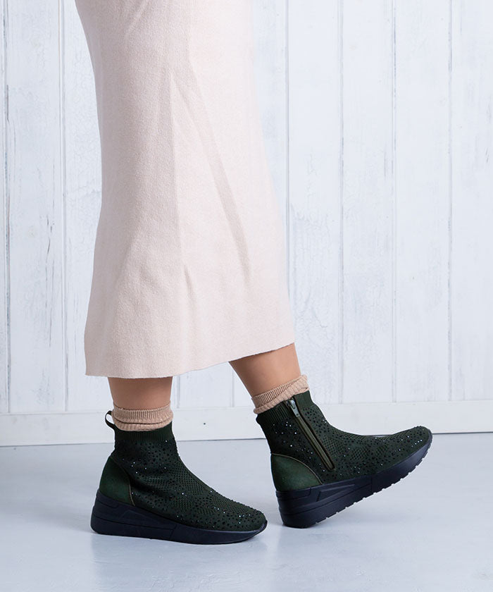 Gomu Gomu 56 Sparkly Knit High-Cut Sneakers