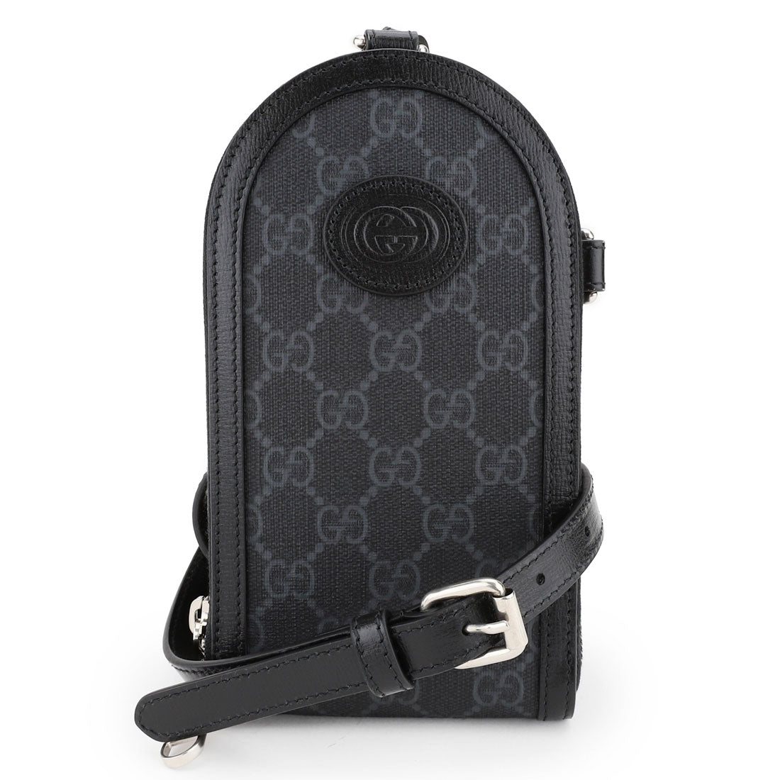グッチ GUCCI ショルダーバッグ GGスプリーム PHONE HOLDER 724357 92TCF 1000 BLACK/GRAY （ブラック/グレー） ブラック/グレー