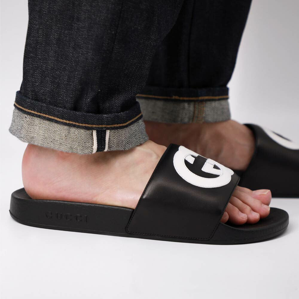 グッチ GUCCI サンダル メンズ シューズ インターロッキングG スライドサンダル ビーチサンダル シャワーサンダル GG 644756-0R0F0