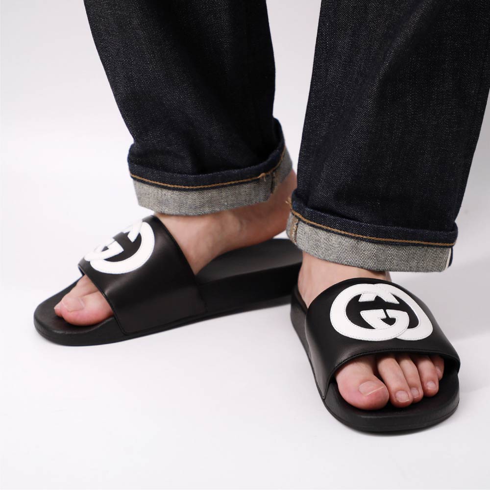 グッチ GUCCI サンダル メンズ シューズ インターロッキングG スライドサンダル ビーチサンダル シャワーサンダル GG 644756-0R0F0
