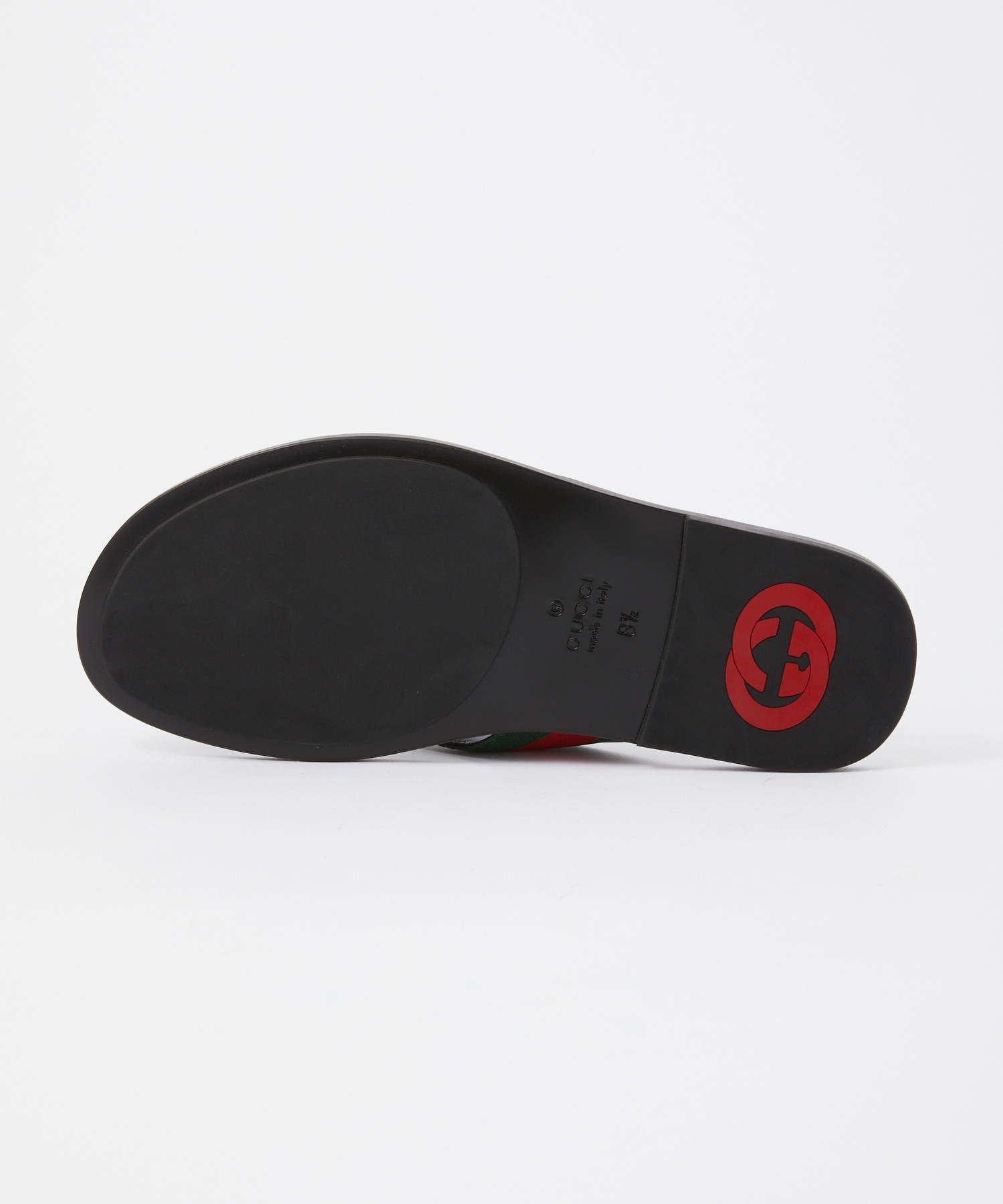 グッチ GUCCI 630307 H9020 サンダル メンズ シューズ トングサンダル ウェブ付き レザー クラシカル ストライプ ストラップ ブラック 27.0-28.5cm