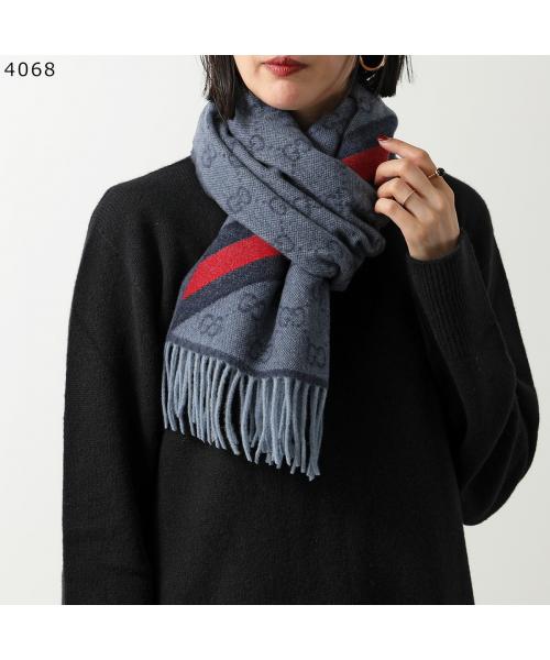 Gucci GUCCI GUCCI Scarf 570603 3G200 GG Logo wool