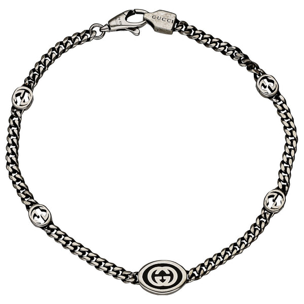 GUCCI 678657-J8410 Interlocking G Bracelet for Men