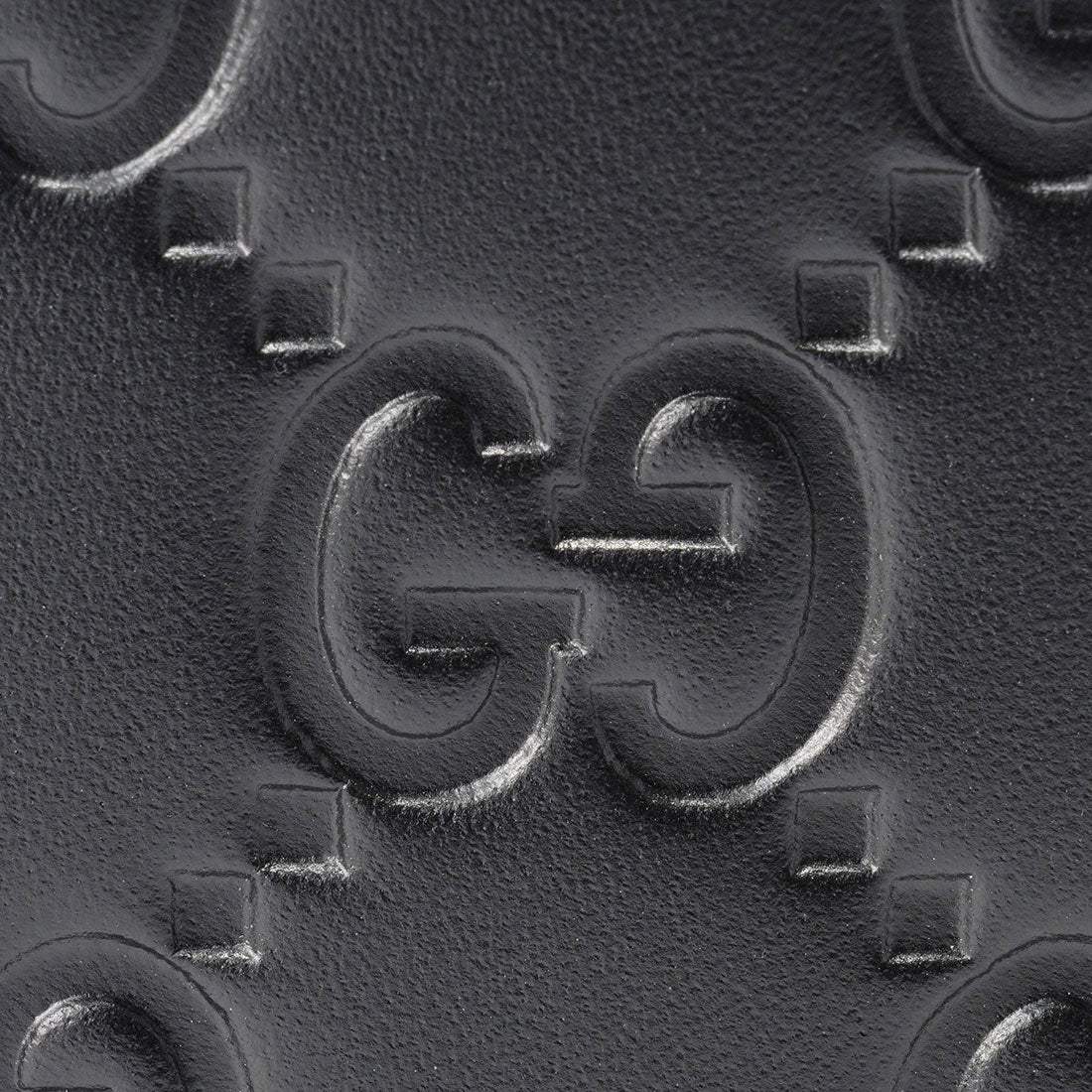 GUCCI ハーフムーン折り財布 Gucci GUCCI bifold wallet GucciShima wallet 473916 CWC1N 1000 BLACK