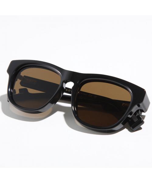 グッチ GUCCI GUCCI サングラス GG1238S ウェリントン型 （001/BLACK-BLACK-BROWN(紐)） 001/BLACK-BLACK-BROWN(紐)