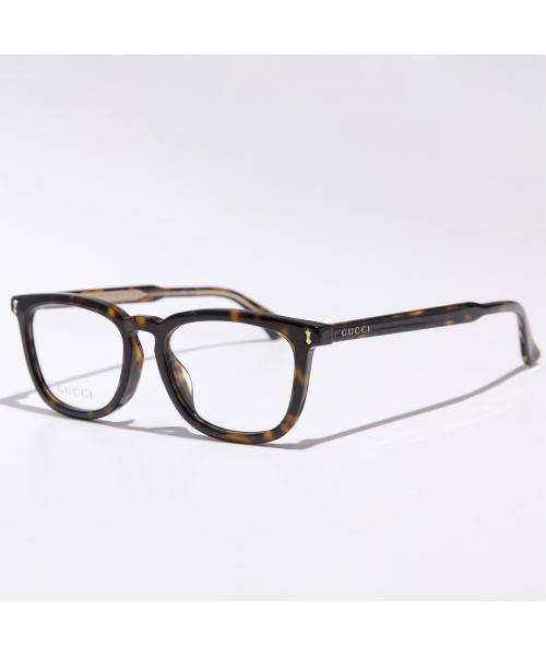 グッチ GUCCI GUCCI メガネ GG0126OA ウェリントン型 アジアンフィット （002/ブラウン） 002/ブラウン