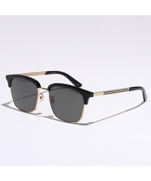 グッチ GUCCI GUCCI サングラス GG0697S サーモントブロー型 （001/ブラック×ゴールド） 001/ブラック×ゴールド