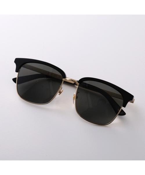グッチ GUCCI GUCCI サングラス GG0697S サーモントブロー型 （001/ブラック×ゴールド） 001/ブラック×ゴールド