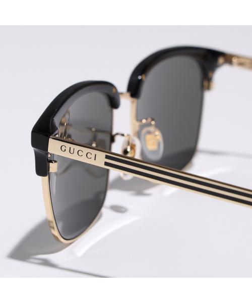 グッチ GUCCI GUCCI サングラス GG0697S サーモントブロー型 （001/ブラック×ゴールド） 001/ブラック×ゴールド
