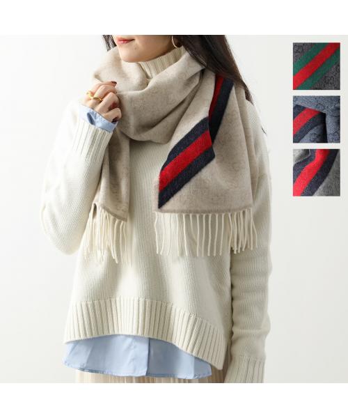 ❤新品❤箱袋付き最高級ウール❤GUCCI ジャカード マフラー❤カーキ色❤ GUCCI - 新品 グッチ GUCCI マフラー・ストール ダブルジャカードGG