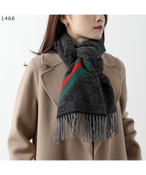 きゃらめる★GUCCI アフガンストール　箱無し Gucci GUCCI GUCCI Scarf 570603 3G200 GG Logo wool
