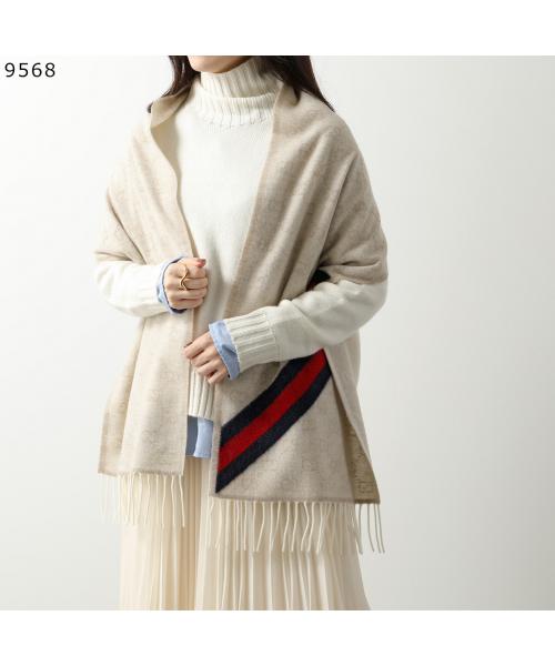 格子 GUCCI GUCCI 圍巾 570603 3G200 GG標誌 羊毛
