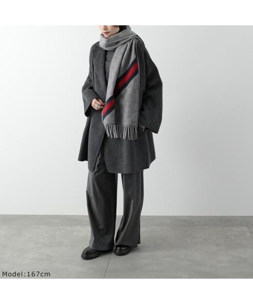 GUCCI コート　美品　グレー　38 Gucci GUCCI GUCCI Scarf 570603 3G200 GG Logo wool