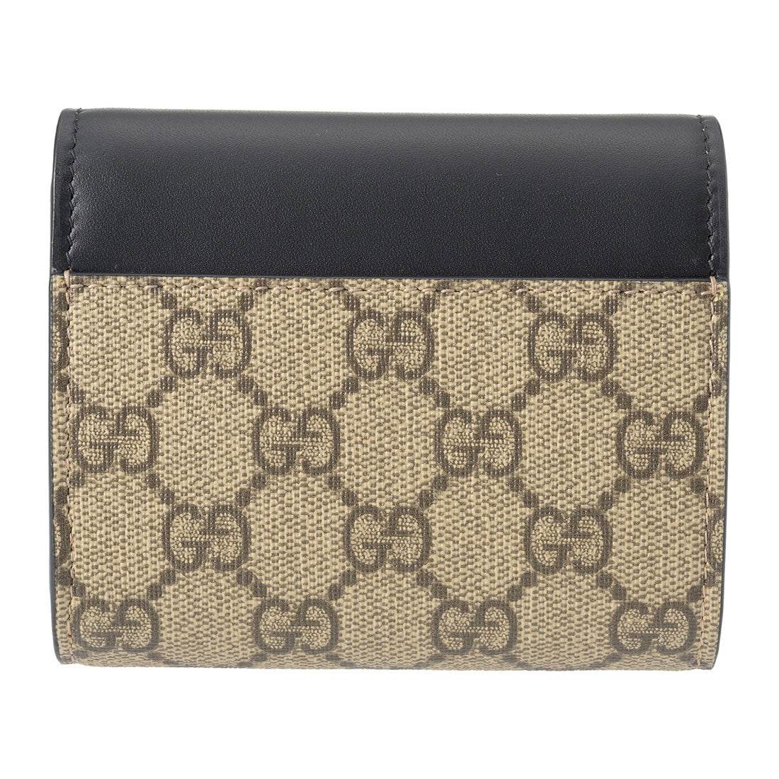 グッチ GUCCI 2つ折り財布 GGスプリーム パドロックウォレット 779799 KLQIG 8575 BLACK （ブラック） ブラック