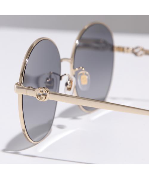グッチ GUCCI GUCCI サングラス GG1090SA ラウンド型 GGロゴ （001/GOLD-GOLD-GREY） 001/GOLD-GOLD-GREY