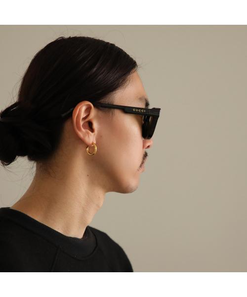 グッチ GUCCI GUCCI サングラス GG1238S ウェリントン型 （001/BLACK-BLACK-BROWN(紐)） 001/BLACK-BLACK-BROWN(紐)