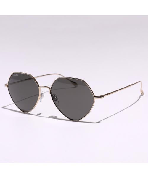 グッチ GUCCI GUCCI サングラス GG1182S ポリゴン型 メタルフレーム （001/GOLD-GOLD-GREY） 001/GOLD-GOLD-GREY