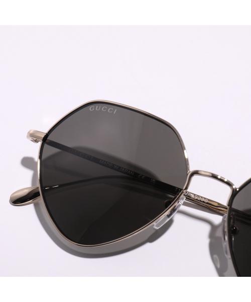 グッチ GUCCI GUCCI サングラス GG1182S ポリゴン型 メタルフレーム （001/GOLD-GOLD-GREY） 001/GOLD-GOLD-GREY