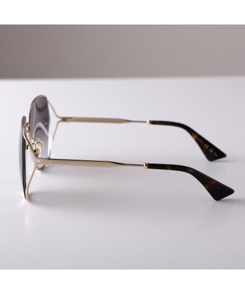 グッチ GUCCI GUCCI サングラス GG0818SA ポリゴン型 メタルフレーム （005/GOLD-GOLD-GREY） 005/GOLD-GOLD-GREY