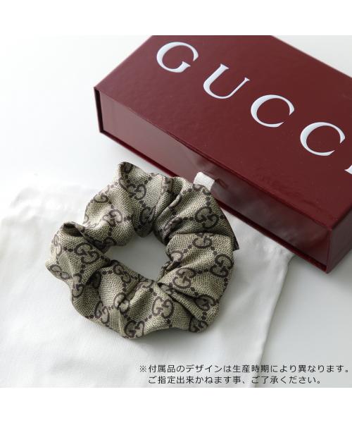 グッチ GUCCI GUCCI シュシュ 856275 3G001 シルク GGロゴ （9764/ブラウン） 9764/ブラウン