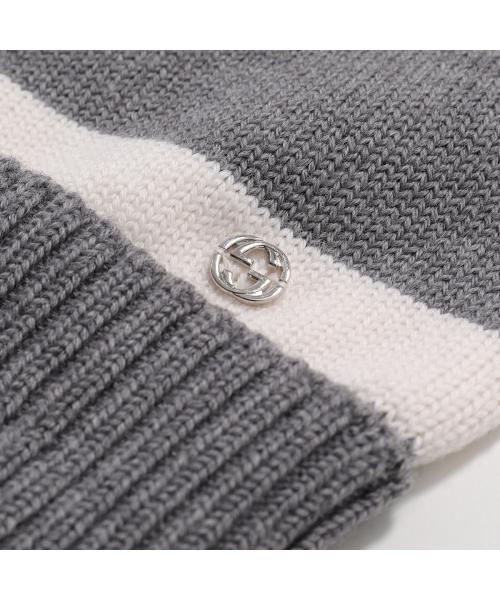 グッチ GUCCI GUCCI ニット帽 494598 4G206 メタルロゴ （1278/グレー） 1278/グレー