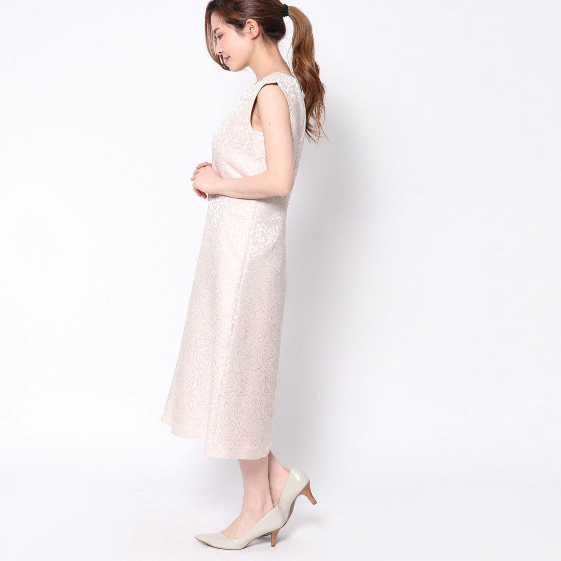 ジュネビビアン Genet Vivien ローズ柄ワンピース
