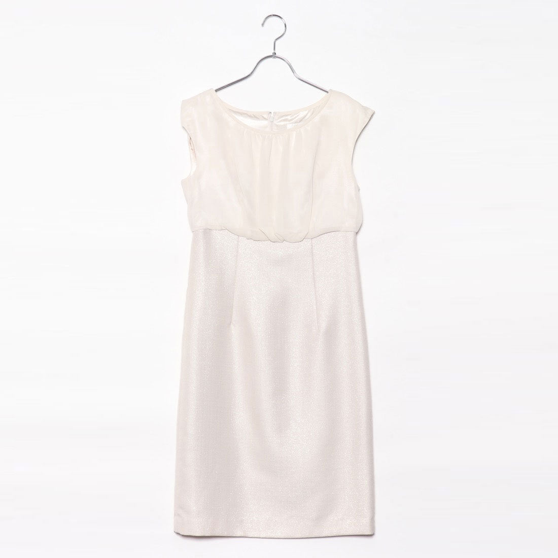 ジュネビビアン Genet Vivien フレンチスリーブワンピース,ベージュ