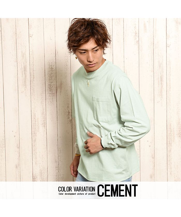 グッドウェア GOODWEAR Goodwear 重磅口袋大版型圓領長袖T恤 男士 薄長T Goodwear グッドウェア 重磅 口袋附