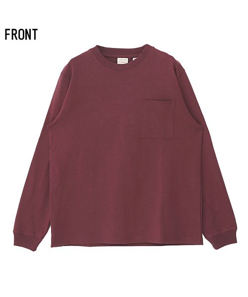 グッドウェア GOODWEAR Goodwear 重磅口袋大版型圓領長袖T恤 男士 薄長T Goodwear グッドウェア 重磅 口袋附