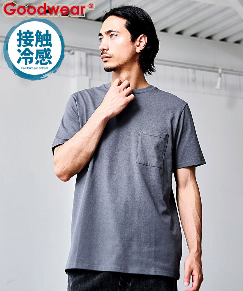 グッドウェア GOODWEAR Goodwear 吸水速乾ポケット付き半袖Tシャツ （04(GRY/グレー)） 04(GRY/グレー)