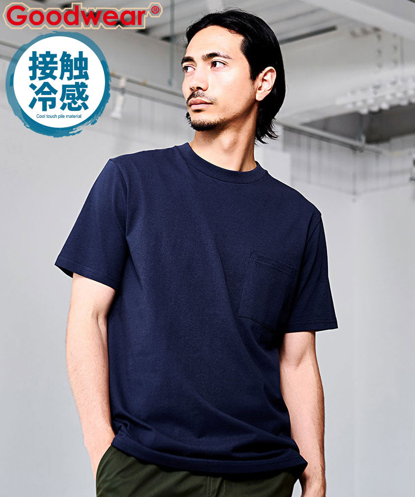 グッドウェア GOODWEAR Goodwear 吸水速乾ポケット付き半袖Tシャツ （71(NAVY/ネイビー)） 71(NAVY/ネイビー)