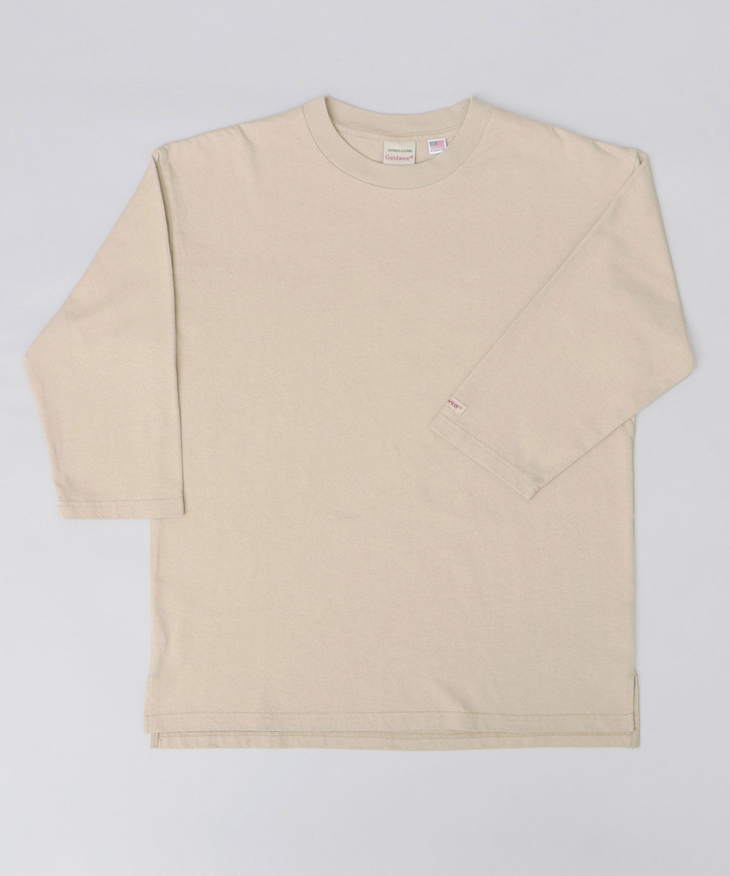 グッドウェア GOODWEAR 7.6オンス USAコットン 七分袖 Tシャツ レギュラーシルエット （スレイトブルー） スレイトブルー