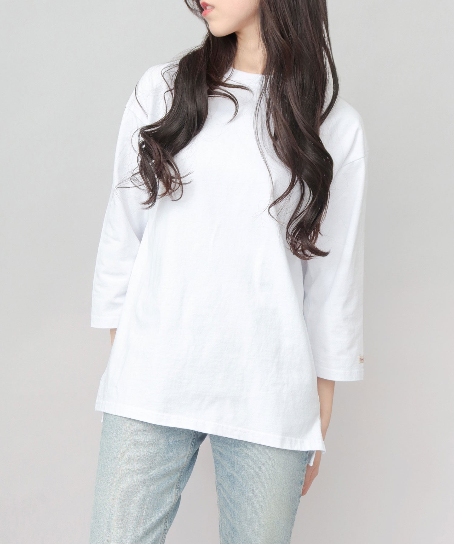 グッドウェア GOODWEAR 7.6オンス USAコットン 七分袖 Tシャツ レギュラーシルエット （スレイトブルー） スレイトブルー