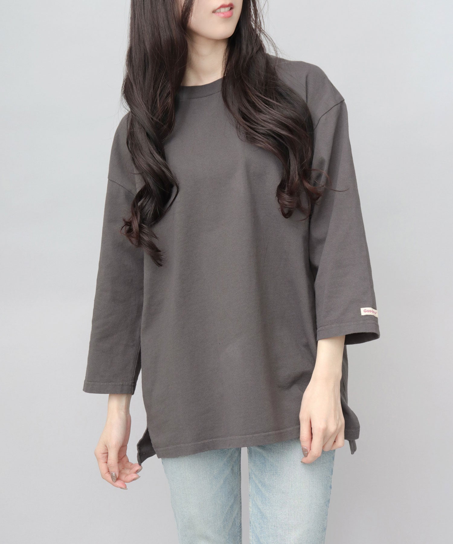 グッドウェア GOODWEAR 7.6オンス USAコットン 七分袖 Tシャツ レギュラーシルエット （スレイトブルー） スレイトブルー