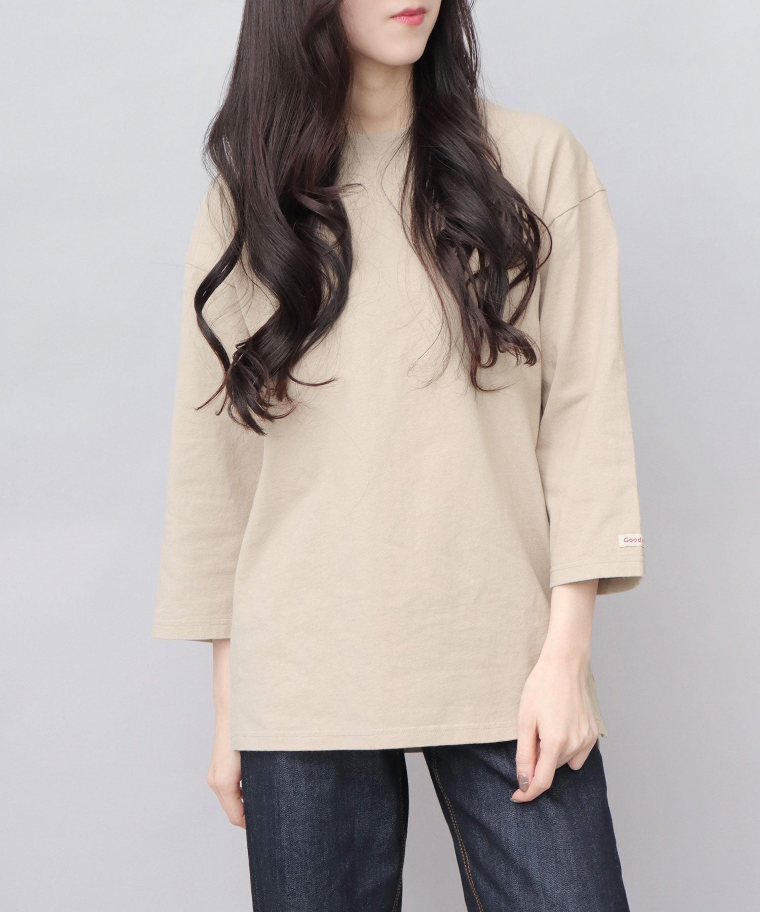 グッドウェア GOODWEAR 7.6オンス USAコットン 七分袖 Tシャツ レギュラーシルエット （スレイトブルー） スレイトブルー
