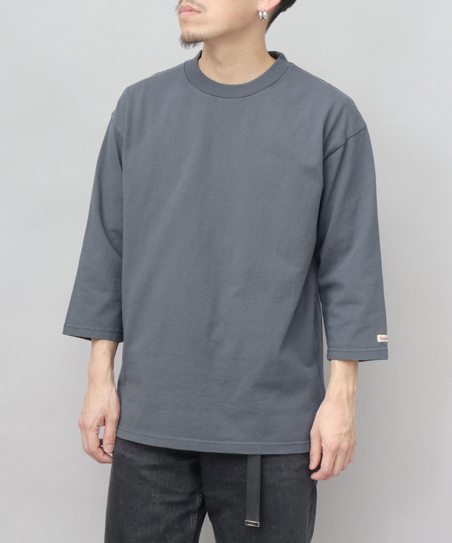 グッドウェア GOODWEAR 7.6オンス USAコットン 七分袖 Tシャツ レギュラーシルエット （スレイトブルー） スレイトブルー
