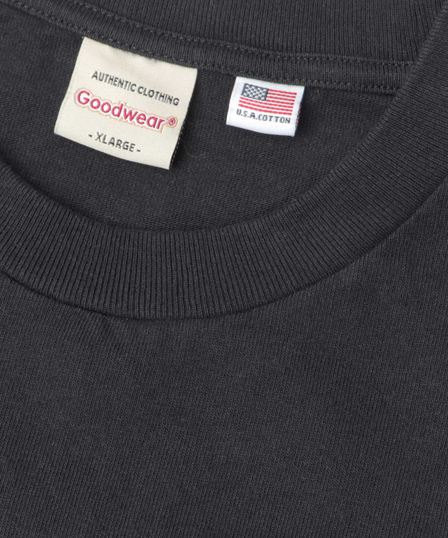 グッドウェア GOODWEAR 7.6オンス USAコットン 七分袖 Tシャツ レギュラーシルエット （スレイトブルー） スレイトブルー