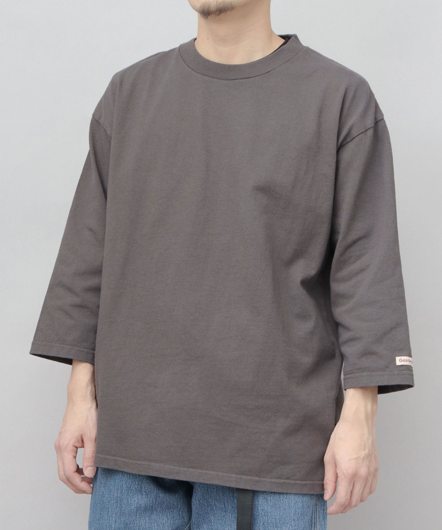 グッドウェア GOODWEAR 7.6オンス USAコットン 七分袖 Tシャツ レギュラーシルエット （ダークチャコール） ダークチャコール