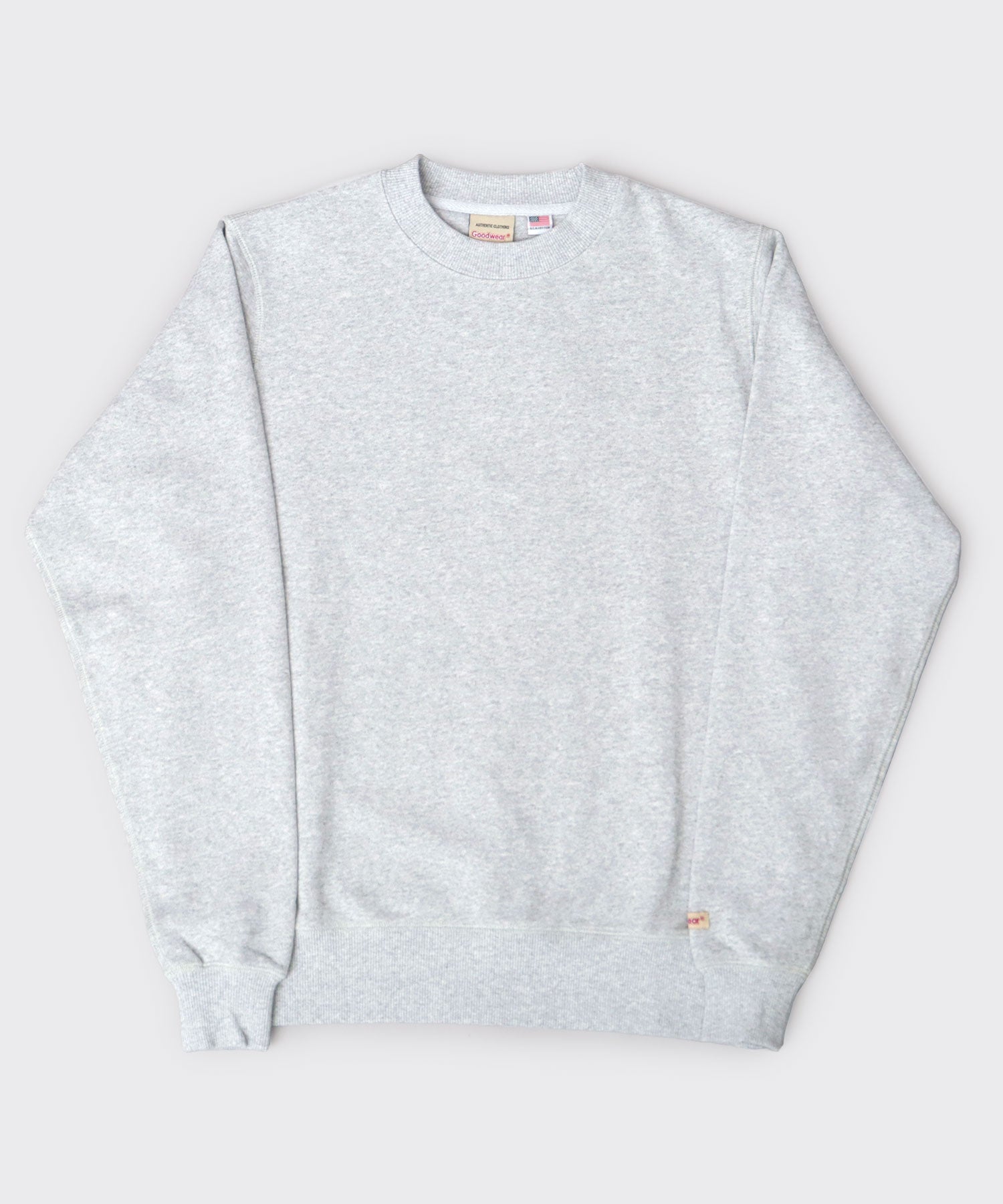 グッドウェア GOODWEAR USAコットン 裏毛（裏パイル） クルーネック スウェットトレーナー レギュラーシルエット （杢グレー） 杢グレー