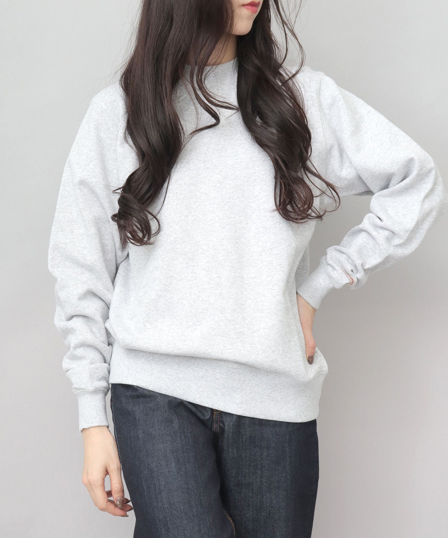 グッドウェア GOODWEAR USAコットン 裏毛（裏パイル） クルーネック スウェットトレーナー レギュラーシルエット （杢グレー） 杢グレー
