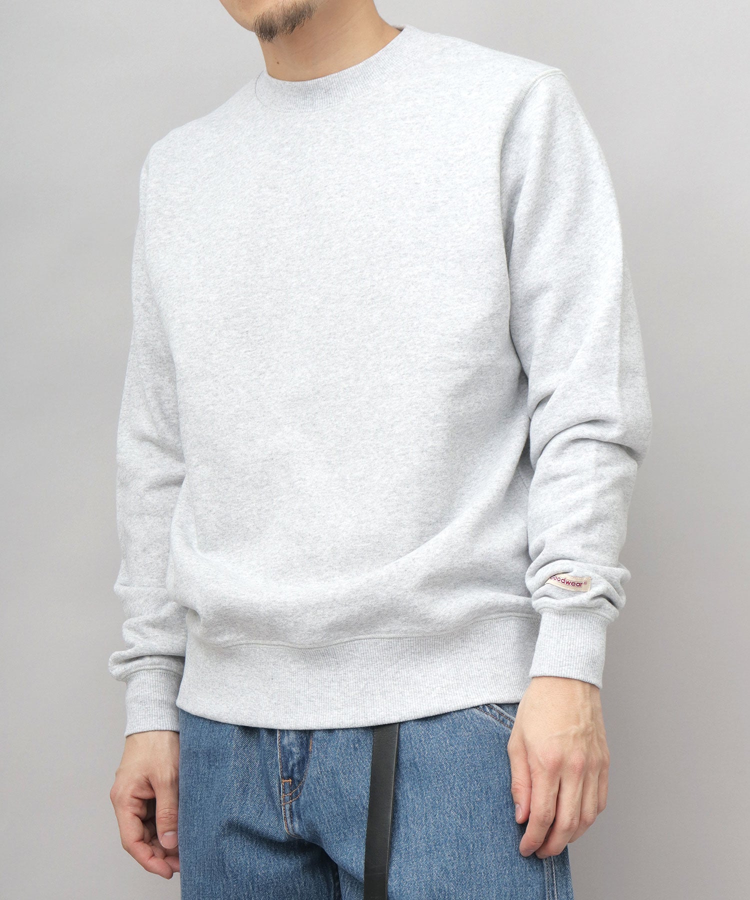 グッドウェア GOODWEAR USAコットン 裏毛（裏パイル） クルーネック スウェットトレーナー レギュラーシルエット （杢グレー） 杢グレー