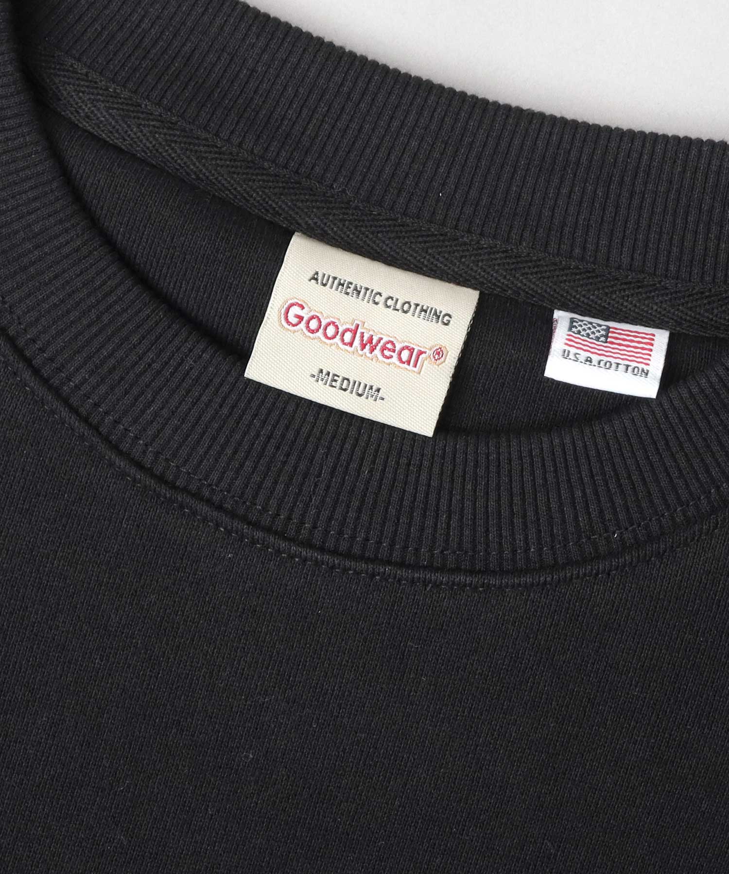 グッドウェア GOODWEAR USAコットン 裏毛（裏パイル） クルーネック スウェットトレーナー レギュラーシルエット （杢グレー） 杢グレー