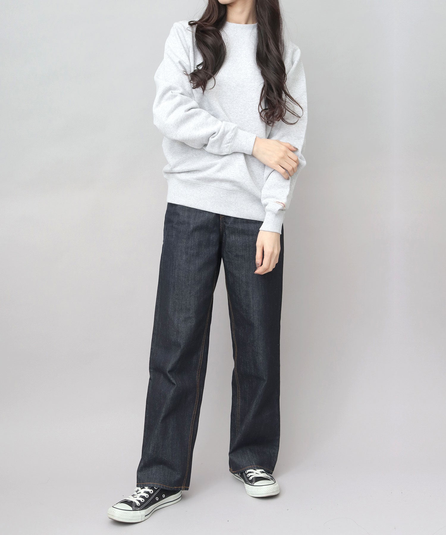 グッドウェア GOODWEAR USAコットン 裏毛（裏パイル） クルーネック スウェットトレーナー レギュラーシルエット （杢グレー） 杢グレー