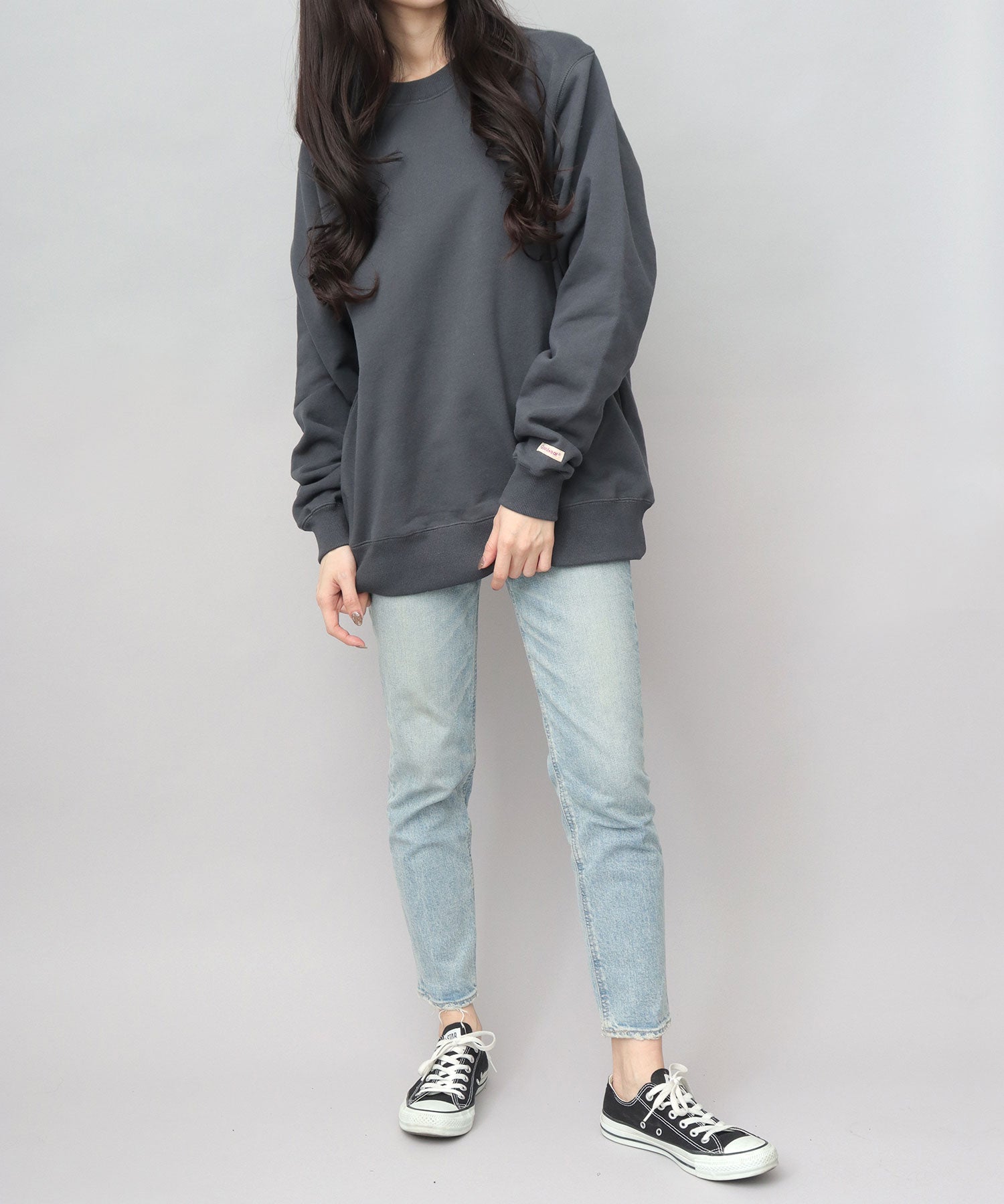 グッドウェア GOODWEAR USAコットン 裏毛（裏パイル） クルーネック スウェットトレーナー レギュラーシルエット （杢グレー） 杢グレー
